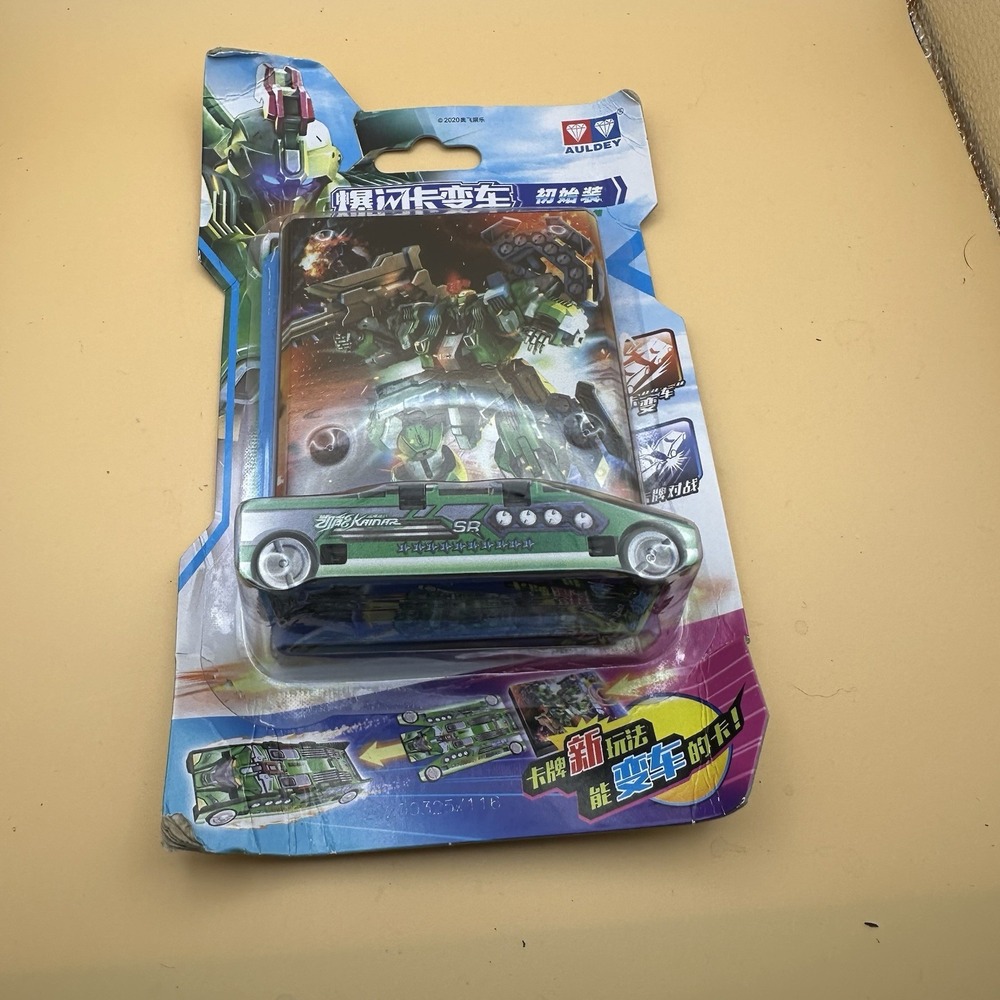 Auldey Transformers toy car, specifically a "Burst Flash Card Transforming Car‎